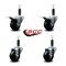 Service Caster 3'' Soft Rubber Swivel 1'' Expanding Stem Caster Set 2 Total Lock Brakes, 4PK SCC-EXTTL20S314-SRS-2-S-2-1 - alternate 5
